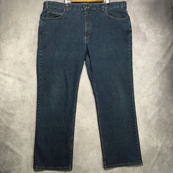 Duluth Trading Men Flex Weekender Blue Jeans size 46 to 48x34 Relaxed Fit - Picture 4 of 15